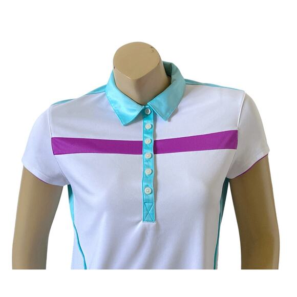 GOLF AMERICA Womens Size Medium Short Sleeve Collared Athletic Golf Polo Shirt - Picture 5 of 8